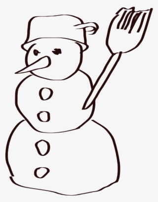 Snowman Sketch Clipart Png