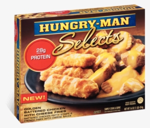 Golden Battered Chicken With Cheese Fries - Hungry Man Fajita Chicken