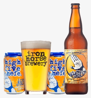 A Wheat Beer With Flavor Before The Fruit - High Five Hefe - Iron Horse Brewery