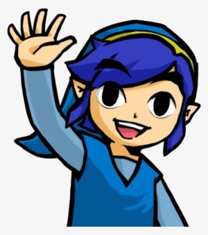 Tfh Blue Link High Five - Triforce Heroes Blue Link