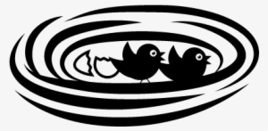 Birds In Nest Vector - Bird Nest