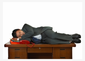Only Lazy People Work - Man Sleeping On Desk