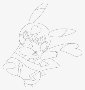 Pikachu Libre Coloring Page Adult Pokemon Go Flying - Drawing