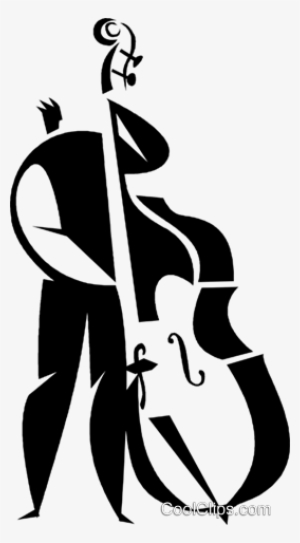 Man Playing A Stand Up Bass Royalty Free Vector Clip - Clip Art Stand Up Bass