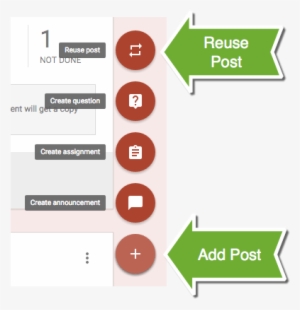 Plus Icon In Google Classroom - Google Classroom Reuse Post