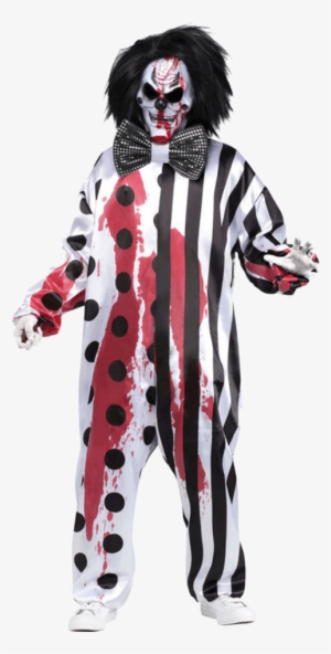 Adult Bleeding Killer Clown Costume - Killer Clowns Halloween Costumes