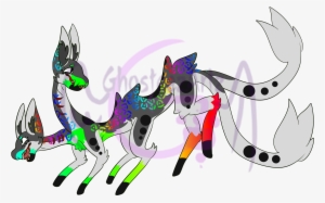 }•{aurora Borealis}•{ True Unique Odd Fur Plain Tail - Cartoon