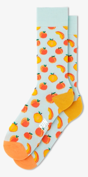 Men's Peach Fruit Socks - Peach