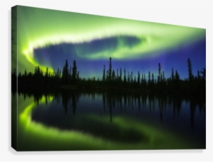 The Aurora Borealis Reflects In The Clearwater River