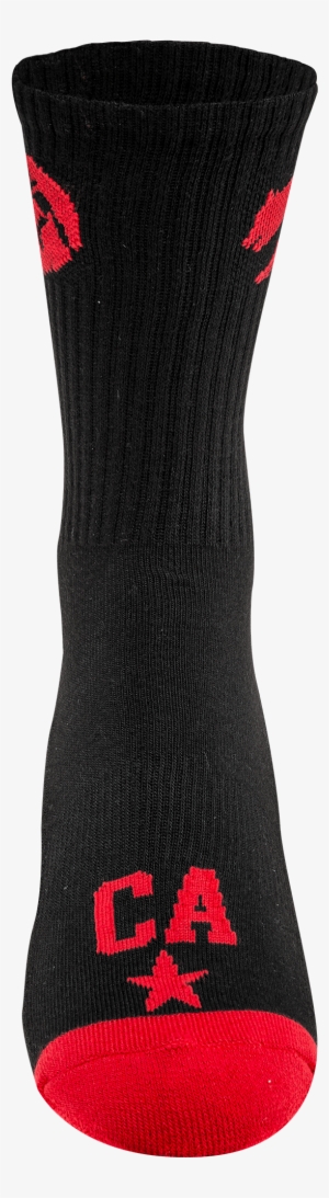 Performance Sock Black Red Sole - Socks Front