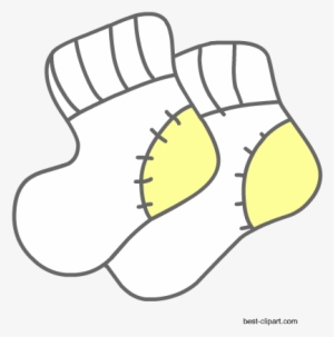 Baby Socks, Free Cute Clipart - Socks Clipart Black And White