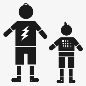 Dad Son Drawing - Big Brother And Big Sister