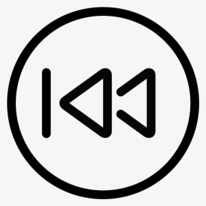 Multimedia Player Rewind Beginning Circle - Rewaind Mono Png