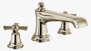 Brizo Rook Roman Tub Faucet With Cross Handles In Polished - Tap