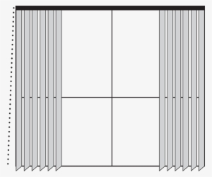 Teds Discount Blinds - Vertical Louver Blinds Drawing