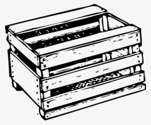 Black, Outline, White, Tomato, Crate, Tomatoes, Crates - Clip Art Crate