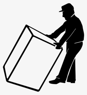 Original Png Clip Art File Worker Moving Crate Svg
