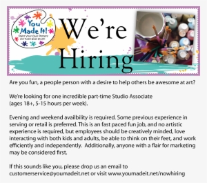 Are You Fun, A People Person With A Desire To Help - Paint Pottery