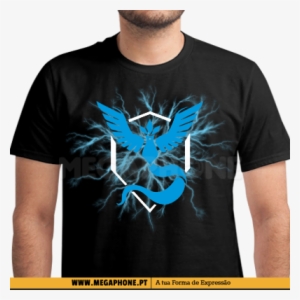 Raios Team Mystic Shirt Pokemon Megaphone Loja Vestuário - Desenho Da Mascara La Casa De Papel