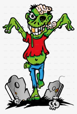 Green Zombie Green Zombie - Zombie Cartoon Stock