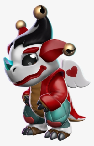 Jester Dragon Baby - Cartoon