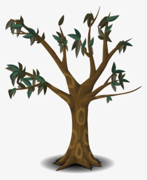 Forest, Tree, Branches, Leaves, Nature, Forest - Tree Branch Cartoon Png