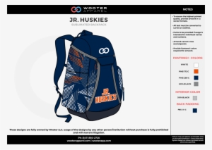 Huskies Navy Blue Gray Orange Custom Basketball Backpacks, - Backpack