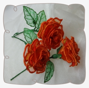 3d Organza Rose Large - 3d Roses Embroidery
