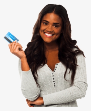 Free Png Women Holding Credit Card Png Images Transparent - Girl