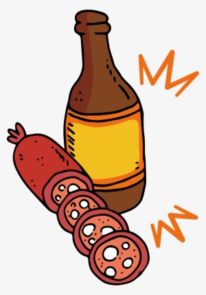 Sausage Beer Bratwurst Hot Dog Clip Art - Beer