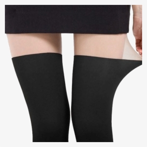 Itgirl Shop Half Black Women Tights Aesthetic Apparel, - Japanese Over Knee Sock