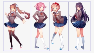 Click For Full Sized Image Full Body - Doki Doki Literature Club Characters