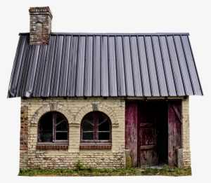 Home, Old, Building, Isolated, Small, Chimney, Window