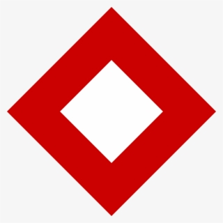 Red Crystal Empty - Red And White Diamond Sign