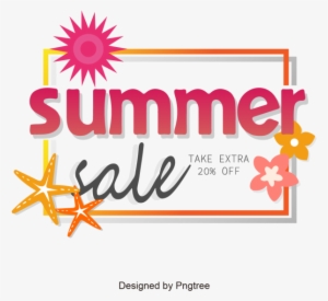 Summer Sale With Label Vector, Summer Sale, Sale Vector, - Transparent Vector Png Summer
