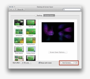 Hot Corners - Macos System Preferences Screen Saver