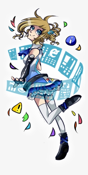 Magical Girl Internet Explorer By Dotswap On Deviantart - Internet Explorer Chan Png