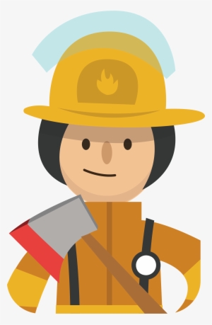 Clip Art Heroic Fireman Transprent Png Free - Bombero Vector Png