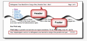 Header And Footer In Ie Print Preview - Page Footer
