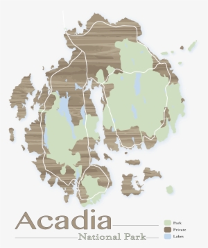 Acadia National Park Map Print/poster - Acadia National Park