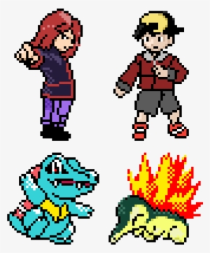 Pokemon Trainers Ethan And Silver And There Starters - Silver