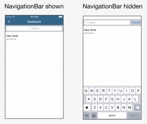 Image That Shows Hidden And Not-hidden Navigation Bar, - Status Bar And Navigation Bar