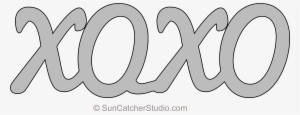 2100 X 868 Xoxo Pattern Template Stencil Printable