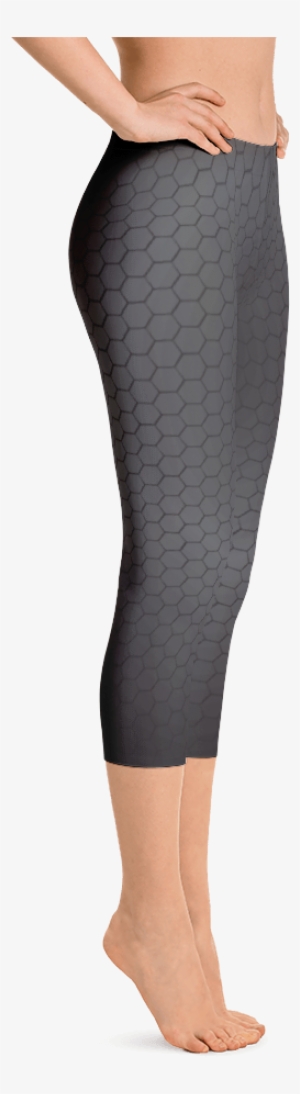 Dark Hex Pattern Capri Leggings - 88riddles Dark Elf Scale Mail Armor Costume Leggings
