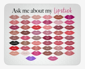 Ask Me About My Lipstick Lipsense 50 Lips Color Chart - Senegence Lipsense