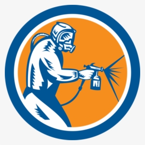 1255895 Blogpng 4k475770ev398891e - Spray Paint Gun Painter Spraying Shield Retro Card