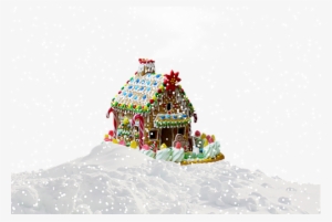 Christmas, Gingerbread House, Snow - Gingerbread House
