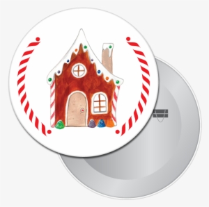 Gingerbread House Button / Magnet - Gingerbread House