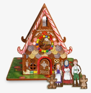 Shipping "bake" The Witch's Gingerbread House, Covered - Hansel And Gretel Toy House And Storybook Playset