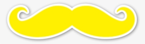 Bigote Amarillo Pegatina - Bigode Amarelo Png